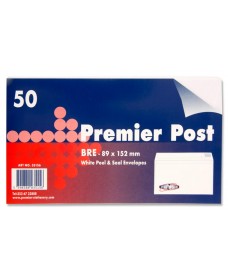 PACKET OF 50 BRE Peel & Seal ENVELOPES - WHITE