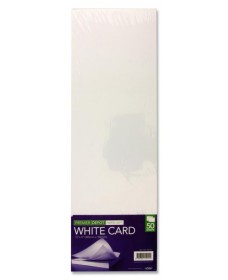 PREMIER DEPOT PACKET OF 50 12"x4" WHITE CARD