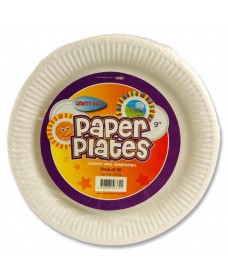 CRAFTY BITZ PACKET OF 50 9" PAPER PLATES