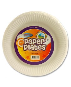 CRAFTY BITZ PACKET OF 100 7" PAPER PLATES