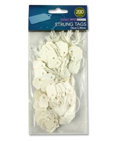 PREMIER DEPOT PACKET OF 200 STRUNG TAGS - 13x20mm
