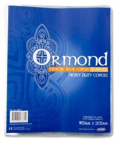 ORMOND PACKET OF 10 PVC COPY BOOK COVERS