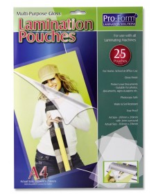 PRO:FORM A4 PACK 25 LAMINATING POUCHES