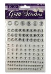 ICON CRAFT PACKET OF 120 SELF ADHESIVE GEM STONES - SILVER