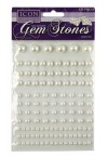 ICON CRAFT PACKET OF 120 SELF ADHESIVE GEM STONES - PEARL