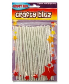 CRAFTY KIDZ PACKET OF 50 PIPE CLEANERS - WHITE