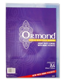 ORMOND A4 PACKET OF 5 COPY BOOK COVERS