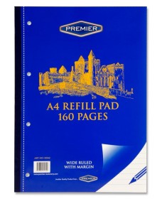 PREMIER A4 160pg REFILL PAD - SIDE