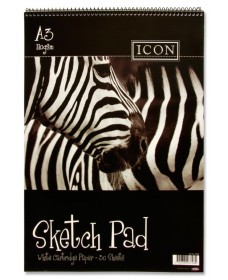 ICON A3 110gsm SPIRAL SKETCH PAD 30 SHEETS