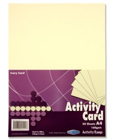 PREMIER A4 160gsm ACTIVITY CARD 50 SHEETS - IVORY