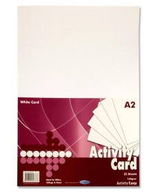 PREMIER A2 160gsm ACTIVITY CARD 25 SHEETS - WHITE