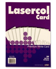 PREMIER A4 LASERCOL CARD 50 SHEETS - WHITE