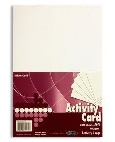 PREMIER A4 160gsm ACTIVITY CARD 250 SHEETS - WHITE