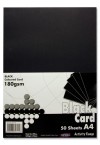 PREMIER A4 180gsm ACTIVITY CARD 50 SHEETS - BLACK