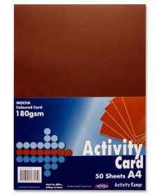 PREMIER A4 180gsm ACTIVITY CARD 50 SHEETS - MOCHA