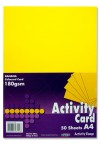 PREMIER A4 180gsm ACTIVITY CARD 50 SHEETS - BANANA
