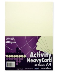 PREMIER A4 200gsm HEAVY CARD 50 SHEETS - IVORY