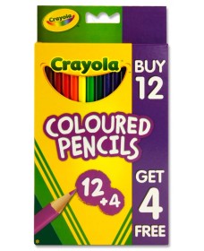 CRAYOLA PACKET OF 12 COLOURED PENCILS