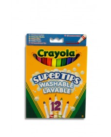 CRAYOLA PACKET OF 12 SUPERTIPS WASHABLE MARKERS