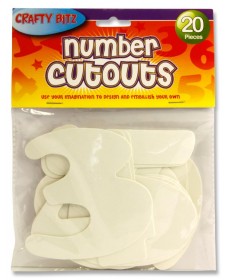 CRAFTY BITZ PACKET OF 20 CUTOUTS - NUMBERS
