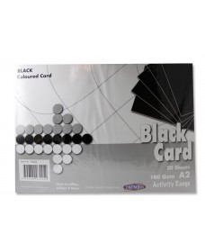 PREMIER A2 160gsm ACTIVITY CARD 20 SHEETS - BLACK